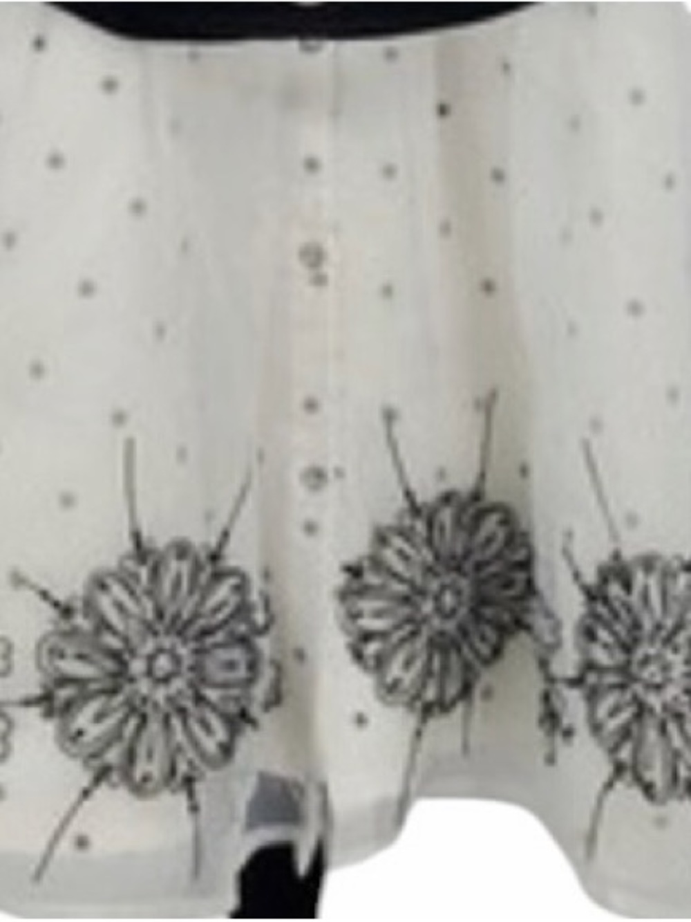 New American Girl Let It Snow Girls White Black Holiday Polka Dot Tunic Dress 6 - Picture 5 of 9